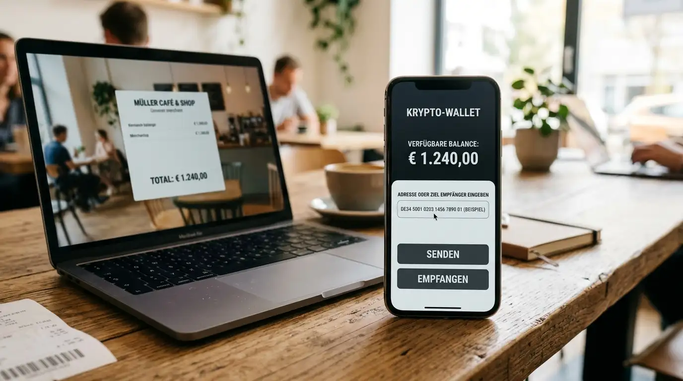 ADA-Einzahlung über das Cardano-Netzwerk mit Wallet und Adresse