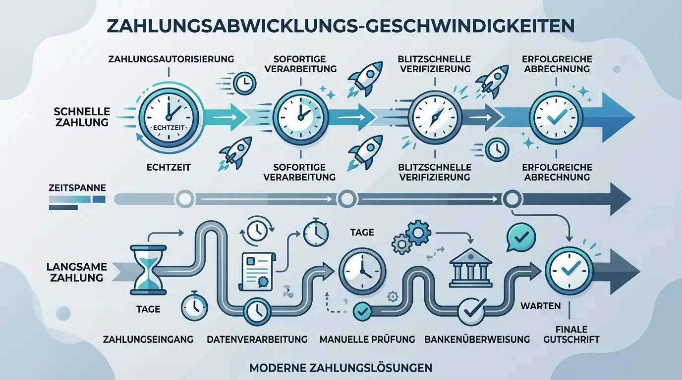 Vergleich der Auszahlungsgeschwindigkeit verschiedener Zahlungsmethoden