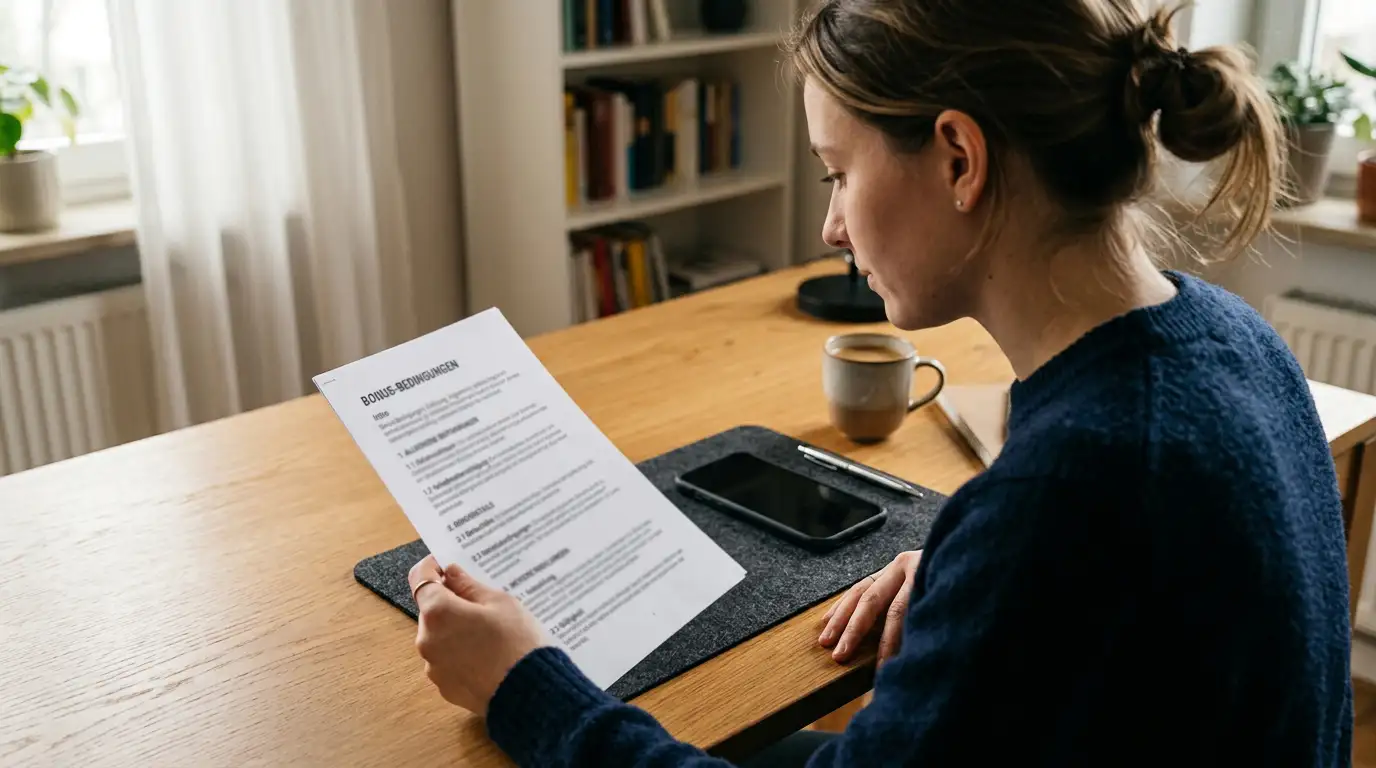 Bonusbedingungen für Einzahlung mit Wallet am Handy im Überblick