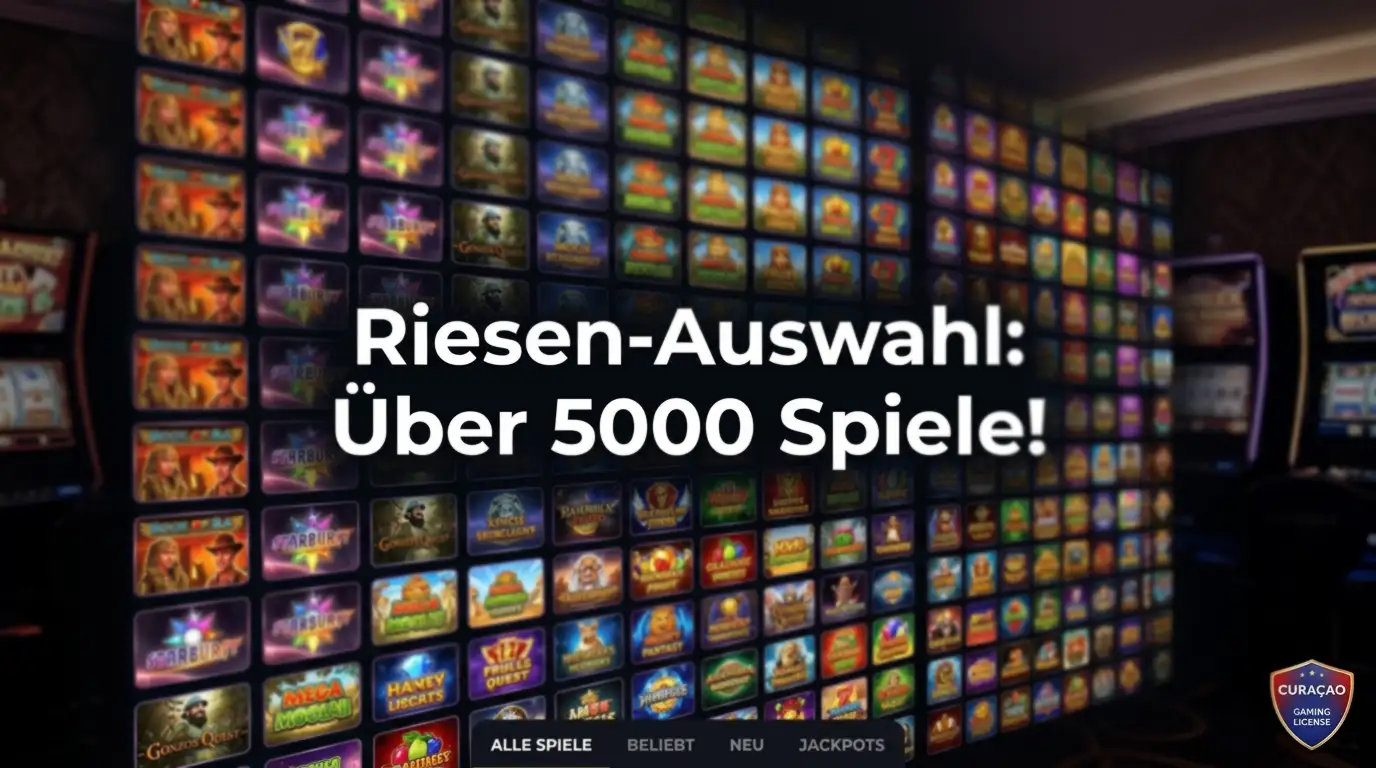 Curaçao-Lizenz und Spielauswahl: V.Vegas mit 5.000 Titeln und ×5 Umsatzbedingungen