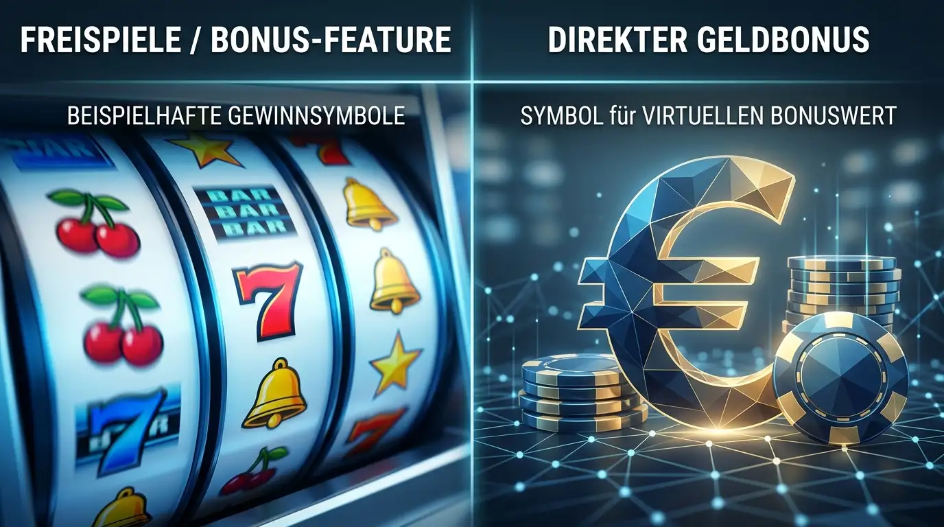Vergleich zwischen Freispielen auf Slot-Walzen und Bargeld-Symbol