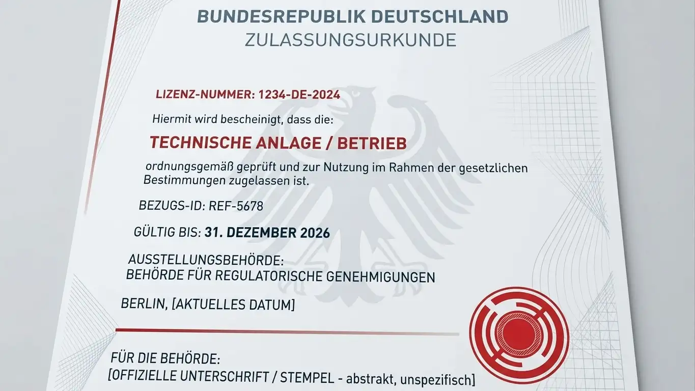Offizielle Lizenz-Dokumentation symbolisiert GGL-Regulierung