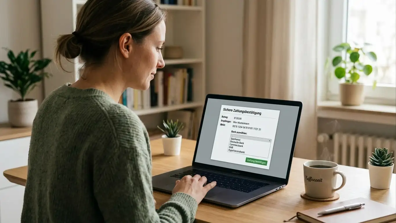 Klarna Pay Now als bestätigte Online-Überweisung im Kassenbereich
