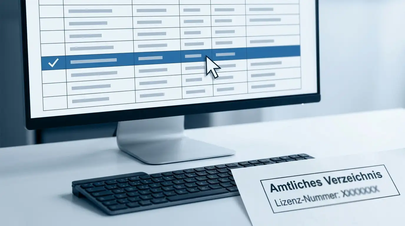 Die GGL-Whitelist prüfen: Erlaubnisnummer, Betreibergesellschaft und Produktgruppe im Abgleich