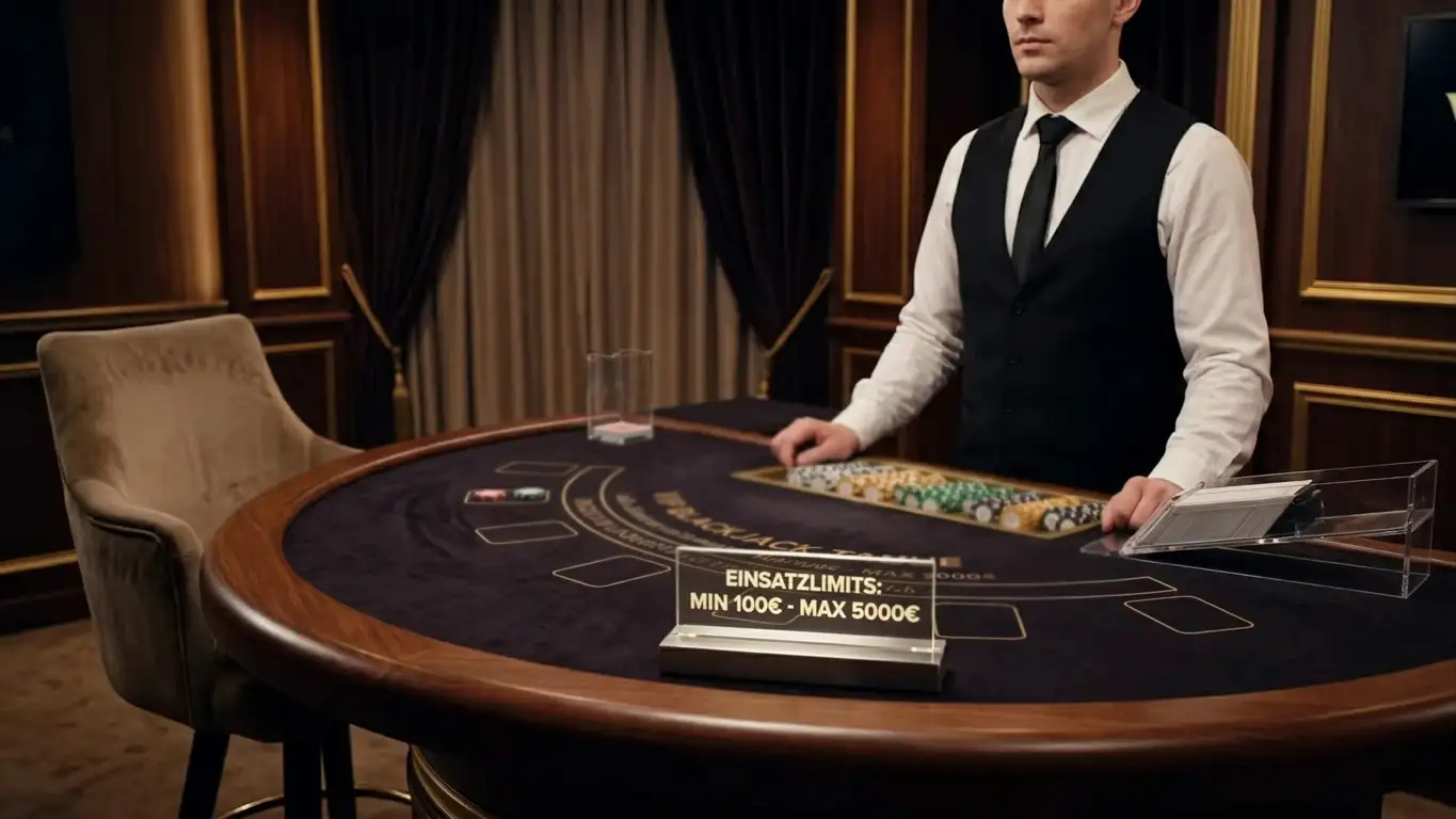 VIP-Blackjack-Tisch mit höheren Einsatzlimits und privatem Dealer-Bereich