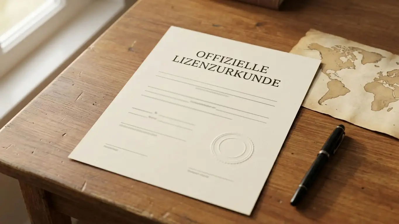 Weltkarte mit hervorgehobenen Lizenzstandorten Curaçao, Anjouan und Kahnawake
