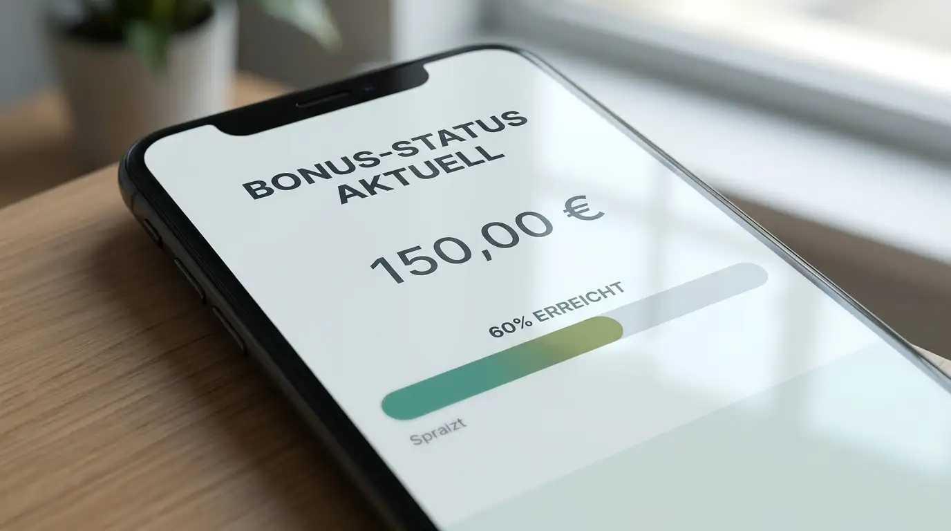 Bonus-Fortschrittsbalken im Smartphone-Kontobereich — Wagering-Stand bei aktivem No-Deposit-Bonus
