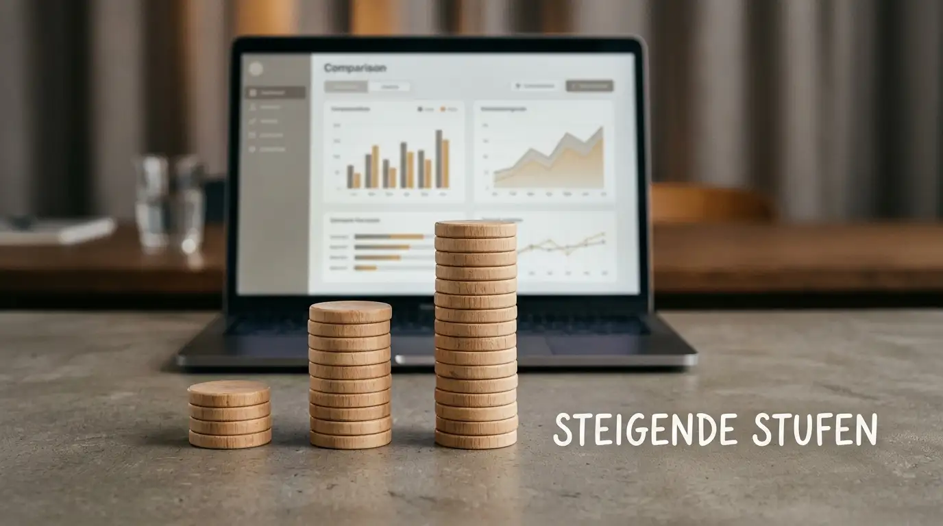 Bonus-Stufen im Vergleich: 100, 200 und 300 Prozent mit Spielguthaben und Umsatzhürde
