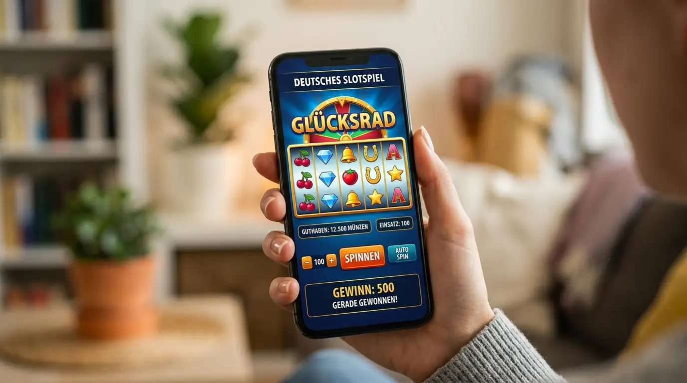 Smartphone mit Casino-App im Alltag