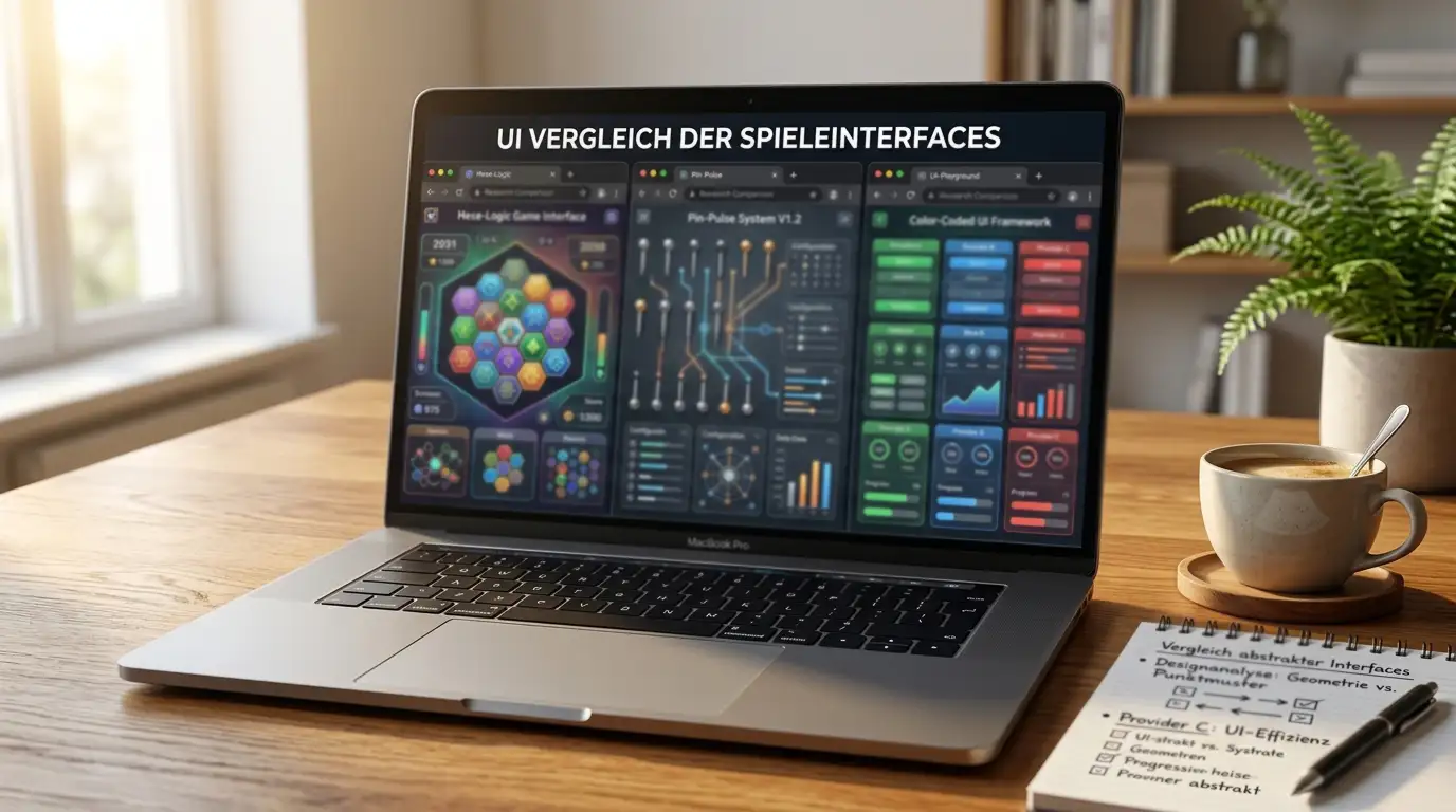 Laptop zeigt Plinko-Spieloberfläche mit verschiedenen Provider-Optionen