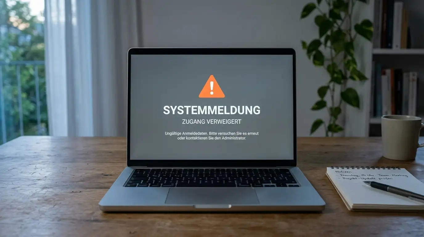 Warnsymbol auf einem Bildschirm als Hinweis auf Risiken bei Casinos ohne deutsche Lizenz