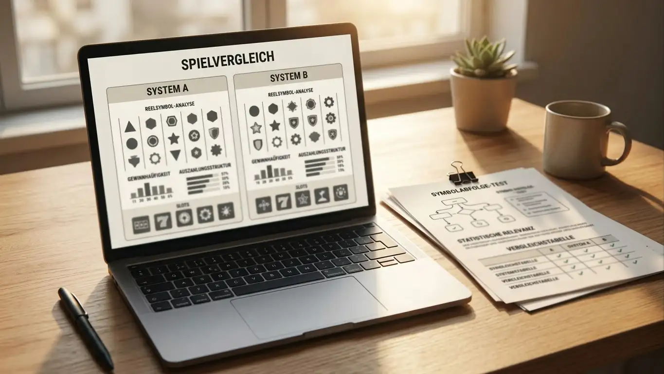 Auswahl verschiedener Spielautomaten-Typen mit RTP- und Volatilitätsangaben auf dem Bildschirm