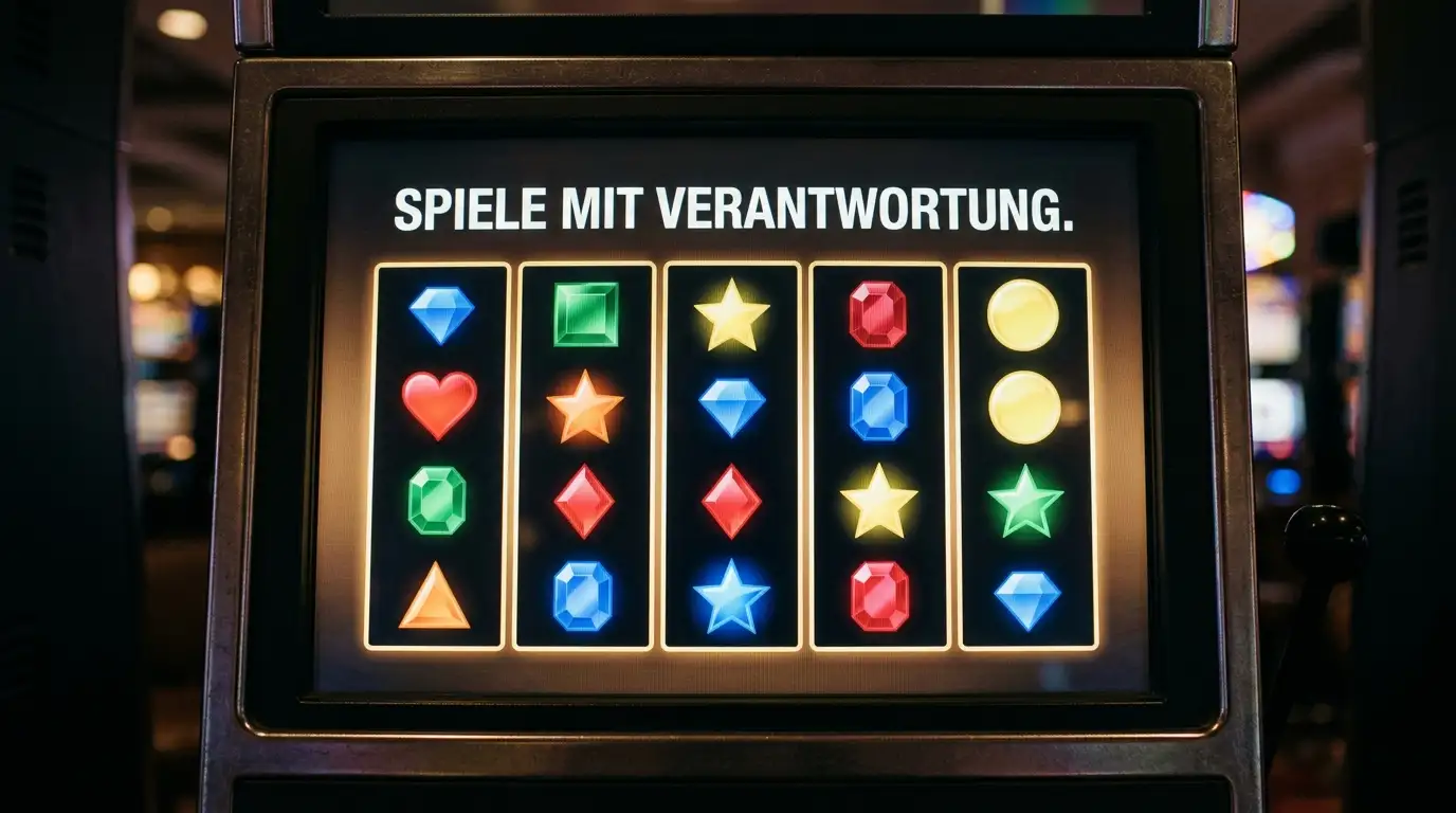 Generische Spielautomaten-Walzen ohne Markenzeichen auf einem Bildschirm