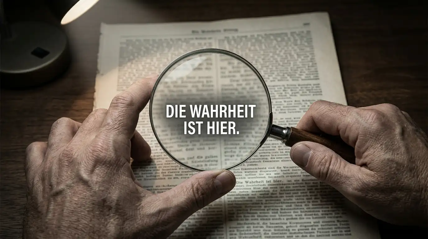 Hände prüfen mit einer Lupe das Kleingedruckte der Bonusbedingungen