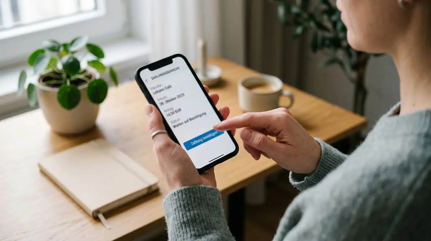 MuchBetter Wallet und App auf dem Smartphone mit neutraler Zahlungsoberfläche